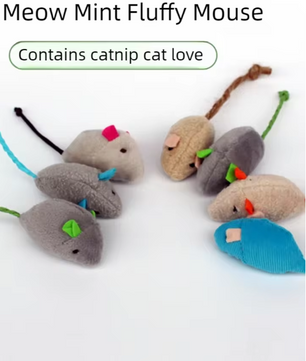 Interactief Pluche Katten Speelgoed – Linnen Rattenspeeltje Set