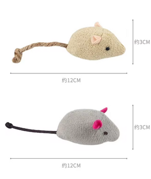 Interactief Pluche Katten Speelgoed – Linnen Rattenspeeltje Set