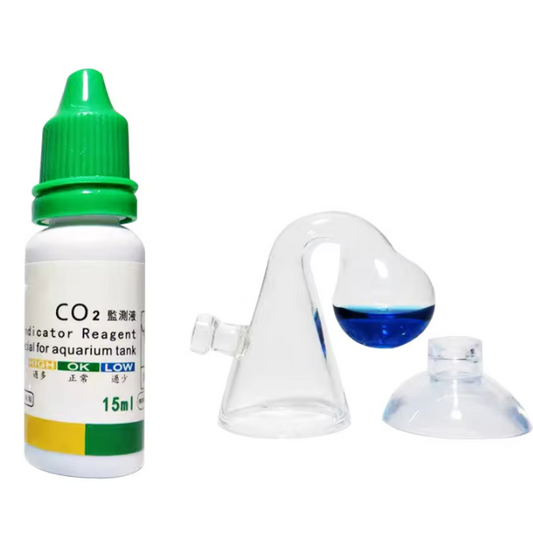 Aquarium CO2 Indicator – Glazen Drop Checker met Testvloeistof voor Planten