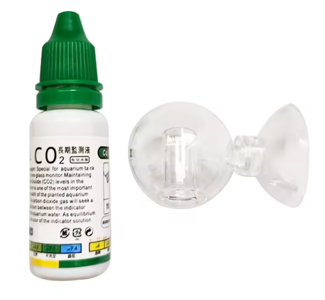 Aquarium CO2 Indicator – Glazen Drop Checker met Testvloeistof voor Planten