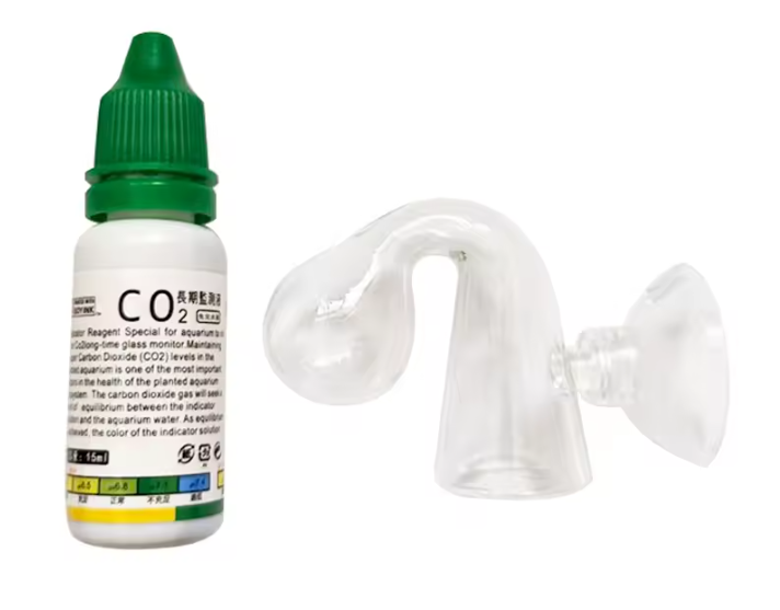 Aquarium CO2 Indicator – Glazen Drop Checker met Testvloeistof voor Planten