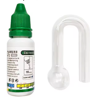Aquarium CO2 Indicator – Glazen Drop Checker met Testvloeistof voor Planten