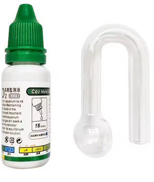 Aquarium CO2 Indicator – Glazen Drop Checker met Testvloeistof voor Planten