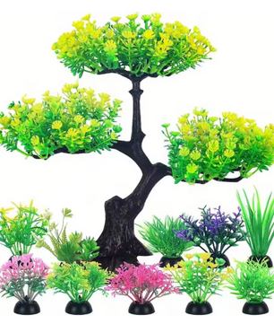 Set van 10 Aquarium Kunstplanten – Decoratieve Plastic Waterplanten voor Vissen