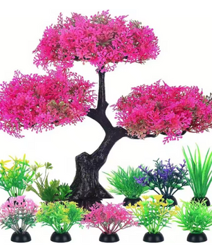 Set van 10 Aquarium Kunstplanten – Decoratieve Plastic Waterplanten voor Vissen