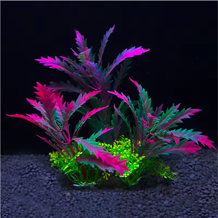 Aquarium Kunstplant Decoratie – Realistische Onderwater Plant met Verzwaringsbasis voor Vissentank