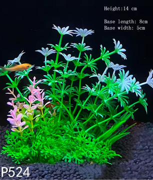 Aquarium Kunstplant Decoratie – Realistische Onderwater Plant met Verzwaringsbasis voor Vissentank