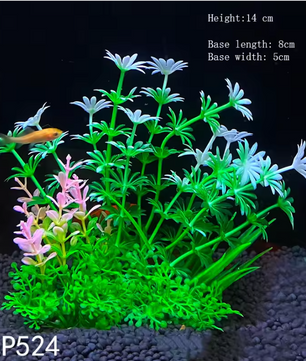 Aquarium Kunstplant Decoratie – Realistische Onderwater Plant met Verzwaringsbasis voor Vissentank