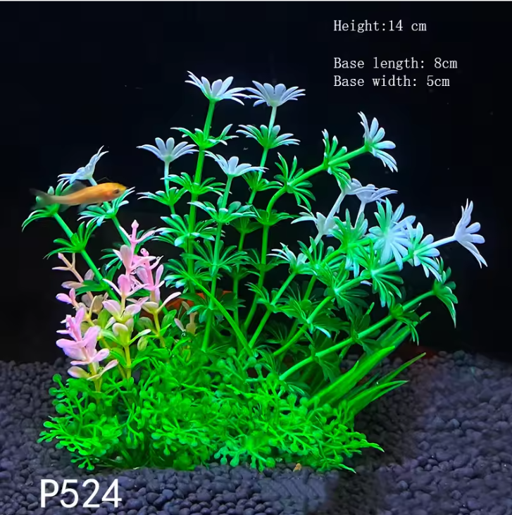 Aquarium Kunstplant Decoratie – Realistische Onderwater Plant met Verzwaringsbasis voor Vissentank