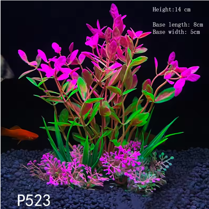 Aquarium Kunstplant Decoratie – Realistische Onderwater Plant met Verzwaringsbasis voor Vissentank