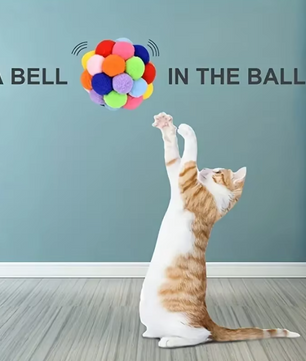 Kattenspeelgoed Ballen Set – Pluche, Nylon en Bel Speelballen