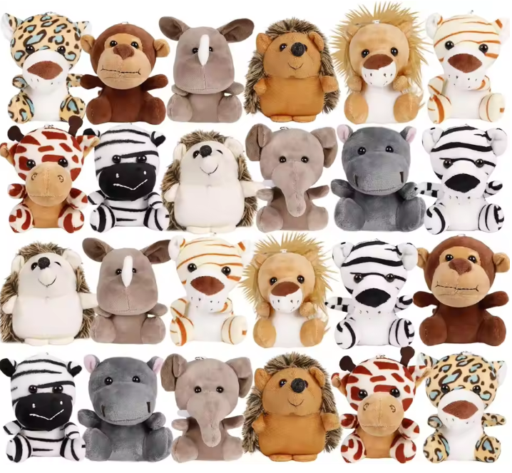 Safari Knuffels Set – Mini Jungle Dieren Knuffels voor Kinderen