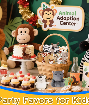 Safari Knuffels Set – Mini Jungle Dieren Knuffels voor Kinderen