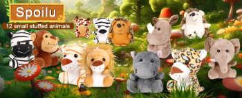 Safari Knuffels Set – Mini Jungle Dieren Knuffels voor Kinderen