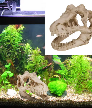 Dinosaurus Fossiel Aquarium Decoratie – Hars Ornament voor Aquarium en Terrarium