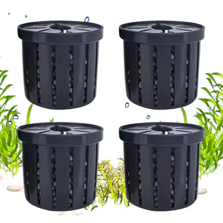 4-Delige Aquarium Plant Mand Set – Hydrocultuur Plant Houder