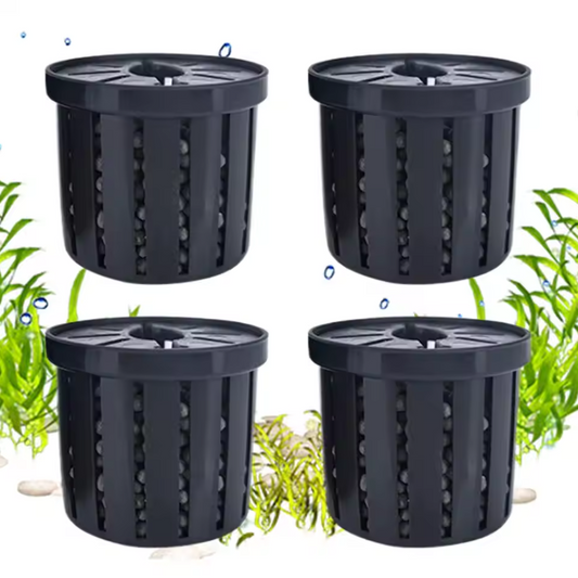 4-Delige Aquarium Plant Mand Set – Hydrocultuur Plant Houder