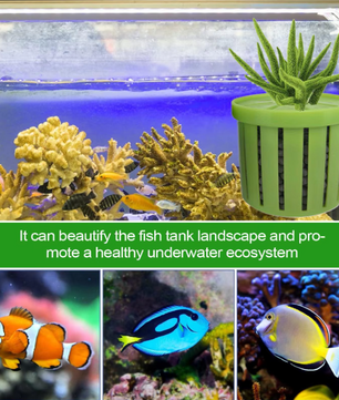 4-Delige Aquarium Plant Mand Set – Hydrocultuur Plant Houder