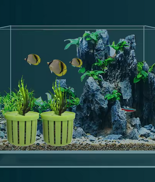 4-Delige Aquarium Plant Mand Set – Hydrocultuur Plant Houder