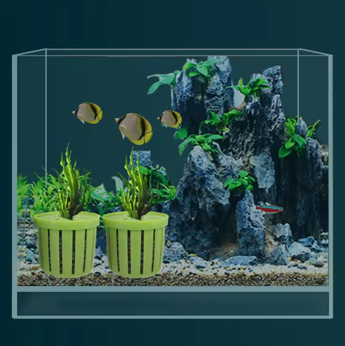 4-Delige Aquarium Plant Mand Set – Hydrocultuur Plant Houder