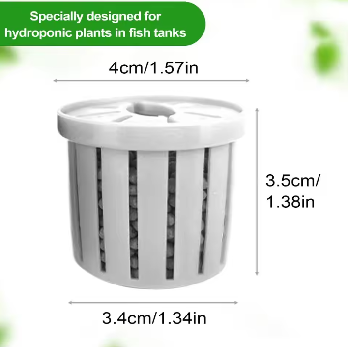 4-Delige Aquarium Plant Mand Set – Hydrocultuur Plant Houder