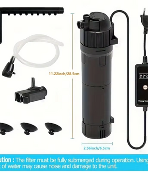 5-in-1 Aquarium Filter met UV – Sterilisatie Pomp 800L/H