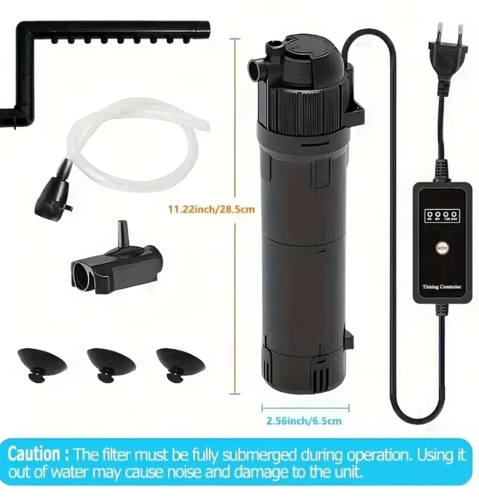 5-in-1 Aquarium Filter met UV – Sterilisatie Pomp 800L/H