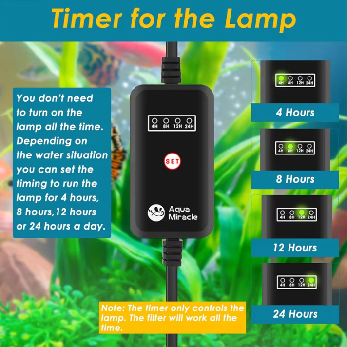 5-in-1 Aquarium Filter met UV – Sterilisatie Pomp 800L/H