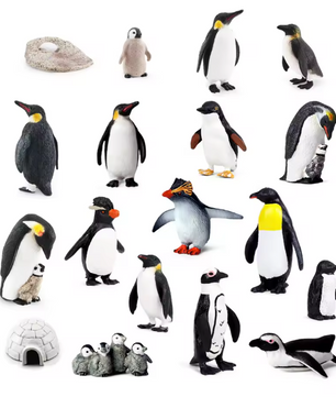 Realistische Pinguïn Figuren Set – Dierfiguren voor Educatie en Decoratie