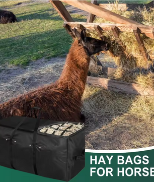 Extra Grote Hooizak met Slow Feed – Waterdichte Voerzak voor Paarden en Vee