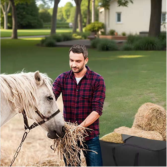 Grote Hooizak Slow Feed – Duurzame Voerzak voor Paarden, Runderen en Schapen