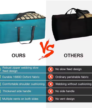 Ophangbare Hooizak voor Paarden en Vee – Grote Voerzak voor Stal en Weide