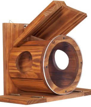 Houten Eekhoorn Voederbak – Hangend Voederhuis voor Tuin en Terras