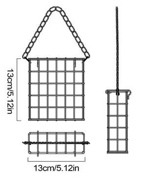 Metalen Vogelvoeder voor Vetbollen – Hangende Suet Feeder met Ketting