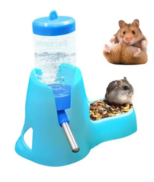 Automatische Hamster Waterfles met Voerbak – Drinkdispenser voor Kleine Dieren