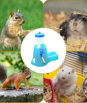 Automatische Hamster Waterfles met Voerbak – Drinkdispenser voor Kleine Dieren