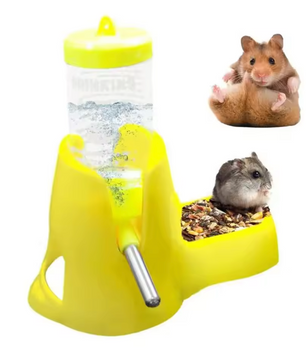 Automatische Hamster Waterfles met Voerbak – Drinkdispenser voor Kleine Dieren