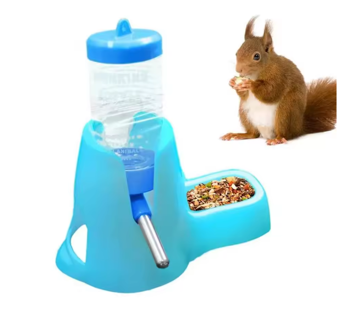 Automatische Hamster Waterfles met Voerbak – Drinkdispenser voor Kleine Dieren
