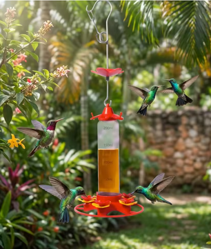 Kolibrievoeder Hangend 350 ml – Met 5 Voederpoorten en Mierenwerend Ontwerp