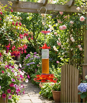 Kolibrievoeder Hangend 350 ml – Met 5 Voederpoorten en Mierenwerend Ontwerp