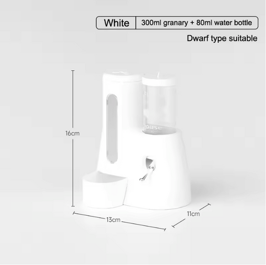 2-in-1 Hamster Voer- en Waterdispenser – Automatische Lekvrije Feeder voor Kleine Dieren