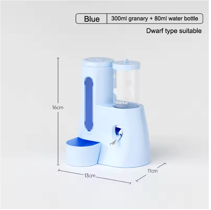 2-in-1 Hamster Voer- en Waterdispenser – Automatische Lekvrije Feeder voor Kleine Dieren