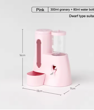 2-in-1 Hamster Voer- en Waterdispenser – Automatische Lekvrije Feeder voor Kleine Dieren