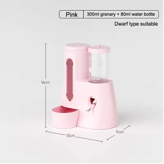 2-in-1 Hamster Voer- en Waterdispenser – Automatische Lekvrije Feeder voor Kleine Dieren