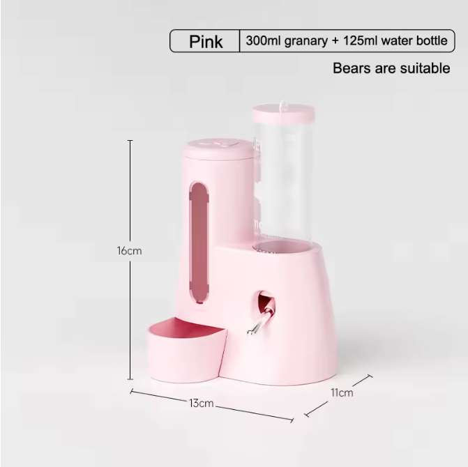 2-in-1 Hamster Voer- en Waterdispenser – Automatische Lekvrije Feeder voor Kleine Dieren