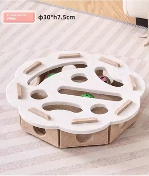 Interactief Katten Puzzelspeelgoed – Vilten Speeldoos met Bal en Krabfunctie