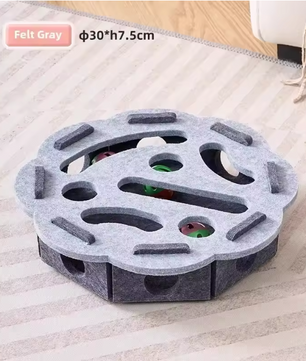 Interactief Katten Puzzelspeelgoed – Vilten Speeldoos met Bal en Krabfunctie