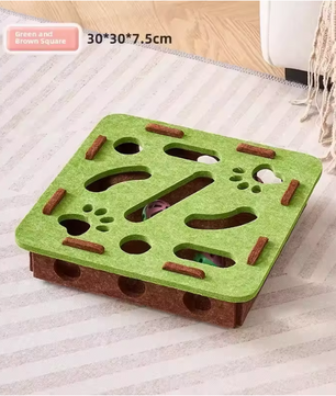 Interactief Katten Puzzelspeelgoed – Vilten Speeldoos met Bal en Krabfunctie