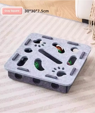 Interactief Katten Puzzelspeelgoed – Vilten Speeldoos met Bal en Krabfunctie