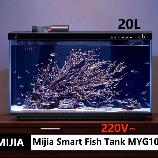 Slim Aquarium met App Bediening – Automatische Voeder en LED Verlichting